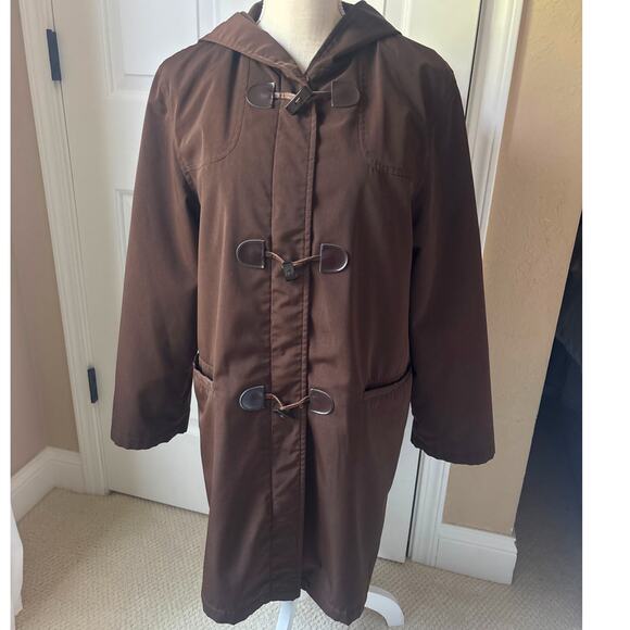 JONES NEW YORK 90's Vintage Mid Length Duffle or Toggle Coat-Size M - Picture 1 of 7